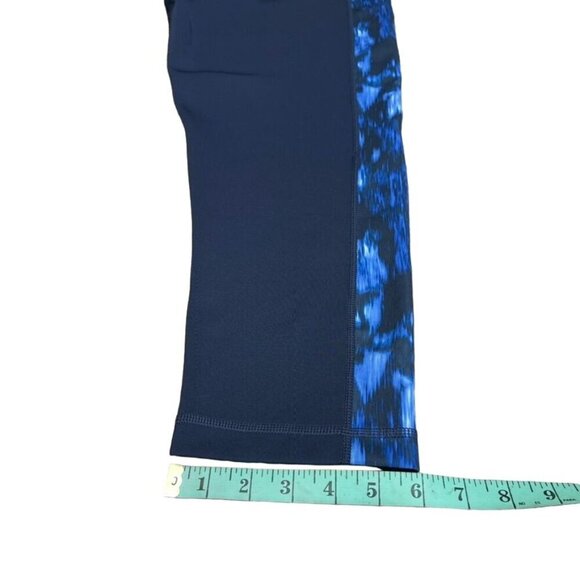 Adidas Climalite Women's Capris Tights Navy Blue & White Activewear L Large - Picture 11 of 11